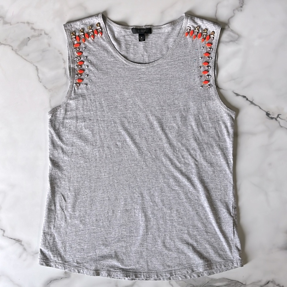 J. Crew Embellished Tank Top
